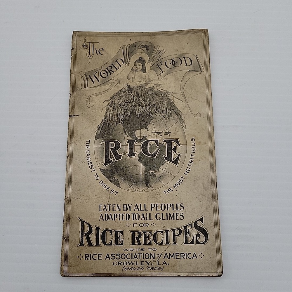 The World Food Rice Recipes Booklet Rice Association Of America Crowley LA